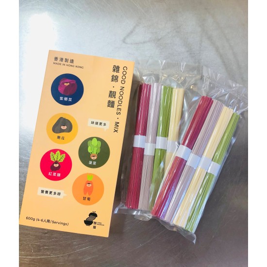 [FDN-6M] 手工靚麵 (雜錦, 600g, 8束掛麵, 盒裝)