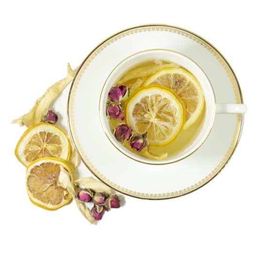 [HT06] Tea with Dried Ginger Slices, Dried Lemon Slices, Rose Buds 乾薑檸檬玫瑰花茶
