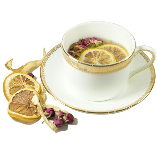 [HT06] Tea with Dried Ginger Slices, Dried Lemon Slices, Rose Buds 乾薑檸檬玫瑰花茶